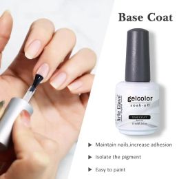 Latest Strong Base and Top Coat For Gel Polish 15ml Thick uv Rubber Base Varnish Hybrid Nail Art Semi Permanent Nail Gel Polish