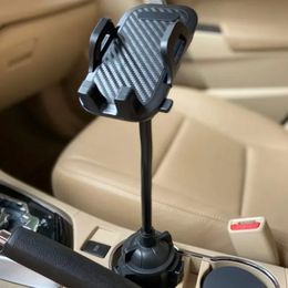 Aktualisieren Sie die Version Long Car Water Cup Ständer Halter Handy Mount Cradle Mobile Car Cup Telefonhalter einstellbarer Schwanenhalsunterstützung