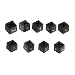 Black XXS XS S M L XL XXL 3XL 4XL Sale Size Marker Black Cube For Coat Hangers Garment One Size Number Signage Ring Square