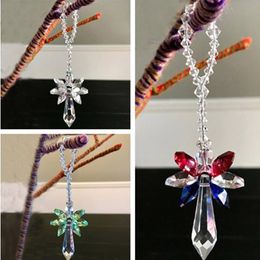 1PCS Crystal Suncatcher Hanging Angel Crystal Prisms Sun Catchers Pendant Healing Ornament Decor Gift For Home Decoration