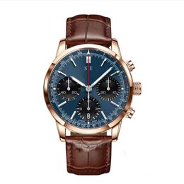 42mm Men's Watches For Business Travelers Urban Explorers Neutral Wristwatch man japan VK movement quartz watch294F