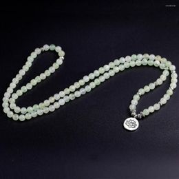 Strand Natural A Grape Chalcedony 108 Mala Beaded Bracelet Or Necklace Women Boho Yoga Charm2426