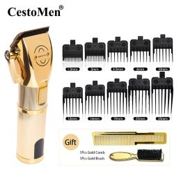 Trimmers POP Barbers P800 Electric Hair Clipper Lower Noise FiveSpeed Type Adjustment Barber Electric Trimmer Haircut Tools For Men