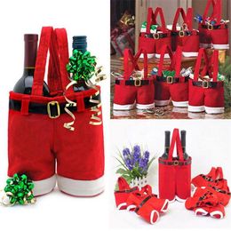 Christmas Santa Pants Large Handbag Candy Wine Gift Bag Christmas Party Gift Decor Christmas Hand Bag Pack Boxes