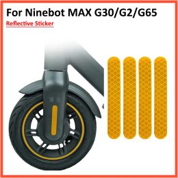 Front Rear Wheel Cover Eflective Sticker for Ninebot Max G30 G2 G65 Electric Scooter Warning Dustproof Reflective Sticker