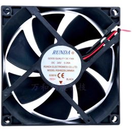 Pads New Cooling Fan for RUNDA RSH9225L24N41A/40A/38A 24V 0.35A 9225 Silent Frequency Converter 2wire Fan 9CM 92x92x25mm