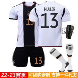 Soccer Jerseys Men's 2223 Germany Home 13 Mueller World Cup Jersey 19 Sane 7 Hafferts 8 Cross Football