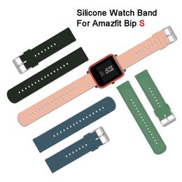 20mm Watch Band for Amazfit Bip U Pro Strap Silicone Wristband Bracelet for Xiaomi Huami Amazfit GTS 2 2e Mini Bip S U GTR 42mm