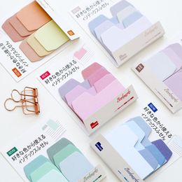 6 color notebook note index paper card sticker cute sticky note memo pad for school office supplies stationery bookmark