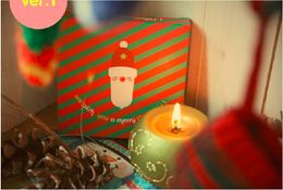 10pcs Merry Christmas Tree Santa Claus greeting cards with Envelops and Sticker Christmas gifts souvenirs postcards Recycled