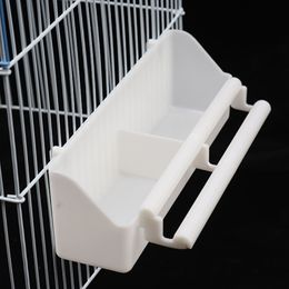 Parrot Birds Water Hanging Bowl Parakeet Feeder Box Pet Cage Plastic Food Container Window Bird Feeder