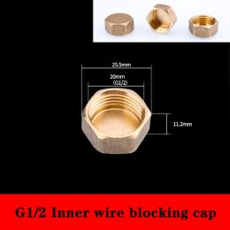 G1"1/4"1/8"3/8"1/2"3/4"G2" BSP Female Threaded Brass Pipe Hex Head Brass Stopper End Cap Plug Plumbing Fitting Connector Adapter