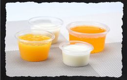 50 Set Disposable Pudding Cup Plastic sauce cups lid jelly Bowl Dessert Yoghourt small mini box home party Wedding 1/2/3/4/5/6oz