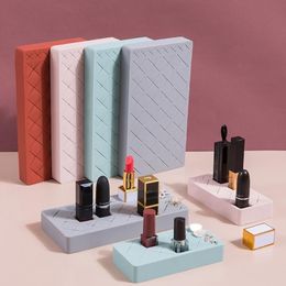 12 24 36 Mesh Silicone Lipstick Holder Cosmetic Storage Box Makeup Rack Brush Eyebrow Pencil Boxes & Bins208m