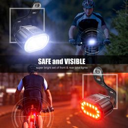 4 Modes 350mAh Bike Light MTB Road Bicycle Headlight USB Rechargeable LED Bike Front Light Cycling Taillight Bike Accessories
