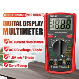 DM850 2000 Counts Smart High Precise LCD Digital Multimeter Portable AC DC Tester Volt Voltmeter Ammeter