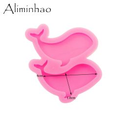 DY0265 Shiny Dolphin Silicone Moulds DIY Epoxy Resin Craft Keychains Mould - Chocolate Fondant Cake Mould