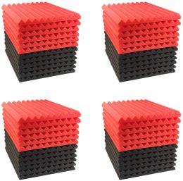 48 Pack 1" X 12" X 12" Acoustic Foam Panel Studio Soundproofing Wedge Sound Proof Padding Acoustic Treatment Foam Wall Panels