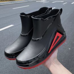 Fishing Shoes Men 2024 New Outdoor Non-slip Light Hiking Shoes Shaxi Fishing Rain Boots Durable Waterproof Rubber Fishing Shoes