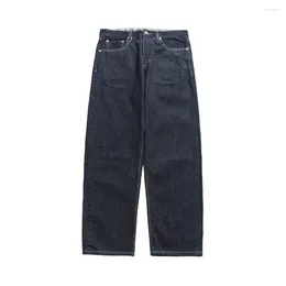 Men's Jeans Washed Cargo Mens Autumn Winter Retro Casual Loose Straight Wide Leg Denim Pants Men Trousers