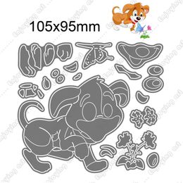 Stencils Hot New Metal Cutting Dies Cute Pet Dog and Cat Pattern for Scrapbooking DIY Christmas Card Birthday Card Stamp Die Cut