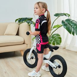 2022 Children's Balance Bike Cycling Clothes Short Sleeve Cycling Jersey Set For Kid Summer Sports Girl Bicycle Clothing