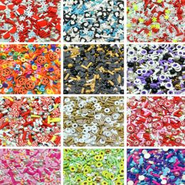 50g Mixed Halloween Christmas Slice Pearl Rhinestone Polymer Clay Sprinkles For DIY Craft Slime Filling Accessories Nails Art