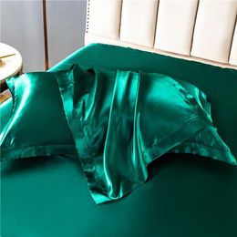 1pcs Man-made Mulberry Silky Pillowcase Zipper Pillow Case Cover Satin Home Textile Bedding Hotel Pillowcases