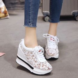 Boots 21Hot Sales 2020 Summer New Lace Breathable Sneakers Women Shoes Comfortable Casual Woman Platform Wedge Shoes erf567