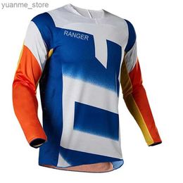 Cycling Shirts Tops RANGER Long short Rider Mens Long Sleeve Jersey Cycling Shirt BMX Downhill Camiseta Motocross Mx Enduro Breathable Apparel Y240410