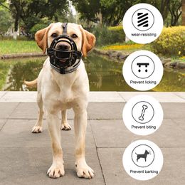 Dog Stop Barking Muzzle Pet Breathable Mask Dog Anti Bite And Anti Barking With Reflective Strip Collar Pet Products