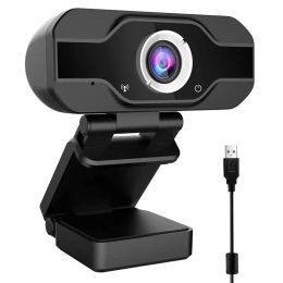 Webcams 1080P Full HD Webcam Network Live Online Class USB Driver Free For PC Computer Laptop Desktop Home Youtube Video With Microphone