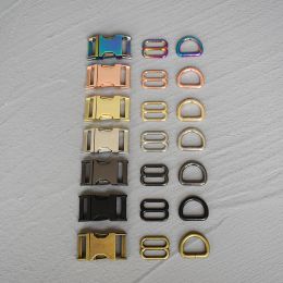 10 sets 20mm B button+metal buckle+D ring/set DIY Dog Collar diy emboitement zinc alloy buckle adjust buckles collar leash