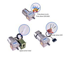 5IK180RGU-CF 180W 220V AC Gear Reducer Motor, Adjustable Speed, Reversible, High Torque + Speed Control