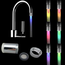 7 Colour Change LED Light Faucet Kitchen Bathroom Glow Water Saving Faucet Aerator Tap Nozzle Head Shower Faucet Extenders