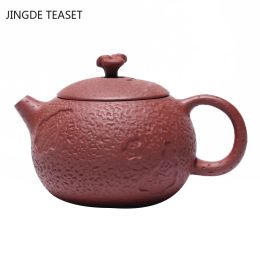 Authentic Yixing tea pots Purple Clay Xishi Teapot beauty kettle Raw ore Handmade Teaware Chinese Tea Ceremony Gifts 310ml