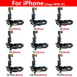 New USB Micro Charger Charging Port Dock Connector Microphone Board Flex Cable For iPhone 12 Pro Max 12 Mini Copy With IC