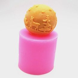 Craft Tools 3D Christmas Ball Silicone Candle Soap Mould Making DIY Fondant Cake Decorating C63B248Y