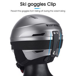 WEST BIKING Winter Warm Cycling Helmet Men Women Ski Outdoor Sport Adjustable Helmet Motorcycle Electric Bike Cycling Safety Cap