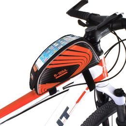 Sport Bicycle Front Frame Bag Touch Screen Men Women Road Bike Packing Box Phone Holder MTB Cycling Handlebar Tool Trunk Basket