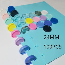 Spines 100PCS24MM solid plastic mushroom hole binding ring , looseleaf notebook storage CD, mushroom hole binding disc.