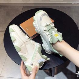 Fitness Shoes XNHN2024 Spring Women Platform Sneakers Designers Green Lace Up Casual Chunky Tennis Female Sports Comfor Vulcanized