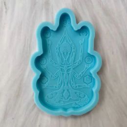 2 Types Chakras Resin Moulds Yoga Coaster Silicone Moulds for DIY Epoxy Resin Keychain Ornament Dec for Home