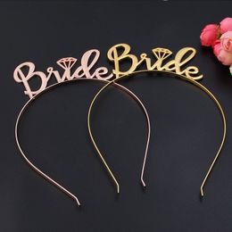 Wedding Hair Accessories Gold Bride to Be Headband Bridesmaid Bridal Shower Hen Party Tiara Crown Bachelorette Party Favour Gift