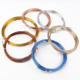 1/1.2/1.5/2/2.5/3mm Metal Aluminum Wire Gold Silver Plated String Bendable Flexible Jewelry Making Beading Wire DIY Crafts