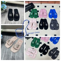 Top Quality Luxury Slippers New Style Designer Sandals Womens Velvet material rhinestone Velcro tape GAI party Slip-On Size 35-42 o Free shipping