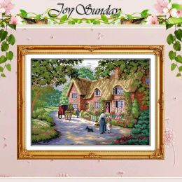 Life in Countryside Patterns Counted Cross Stitch Set DIY 11CT 14CT 16CT Stamped DMC Cross-stitch Kit Embroidery Needlework