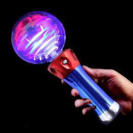 Led Rave Toy Round Ball Glow Sticks Light Up Spinning Ball Wand Stick Party Supplies Glowing Led Stick Toy Light Show Favor Halloween Gift 240410