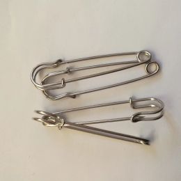 Hot 10Pcs Safety Pins Brooch Extra Large Steel Safety Pins Brooch Pins,Bright Silver Sewing Needles 65mm/75mm Alfileres Costura