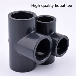 1pcs I.D 20 25 32 40 50 63mm PVC Equal Tee Connector Aquarium Fish Tank Tube DIY Tools Garden Water Connectors UPVC Pipe Joints